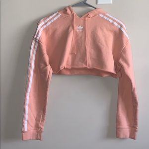 adidas cropped peach hoody